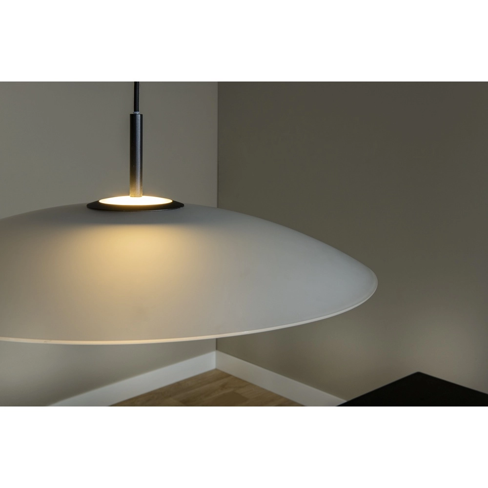 Lampe suspendue élégante Menga Ø verre blanc de 60 cm Premium by Lucide 5411212251152