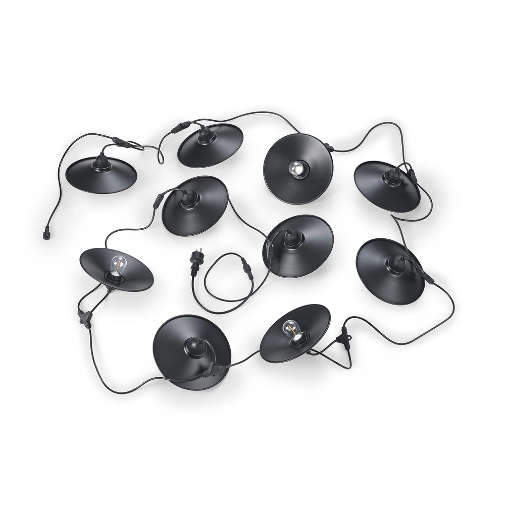 Guirlandes lumineuses Chain Noir 10 lumières Trio 4017807650648
