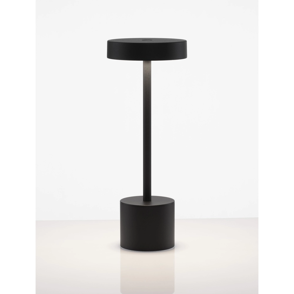 Lampe de table design Fumo Noir rechargeable