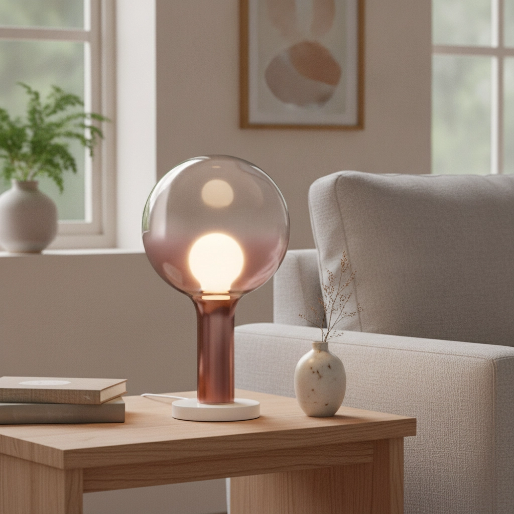 Lampe de table Nostos verre brun