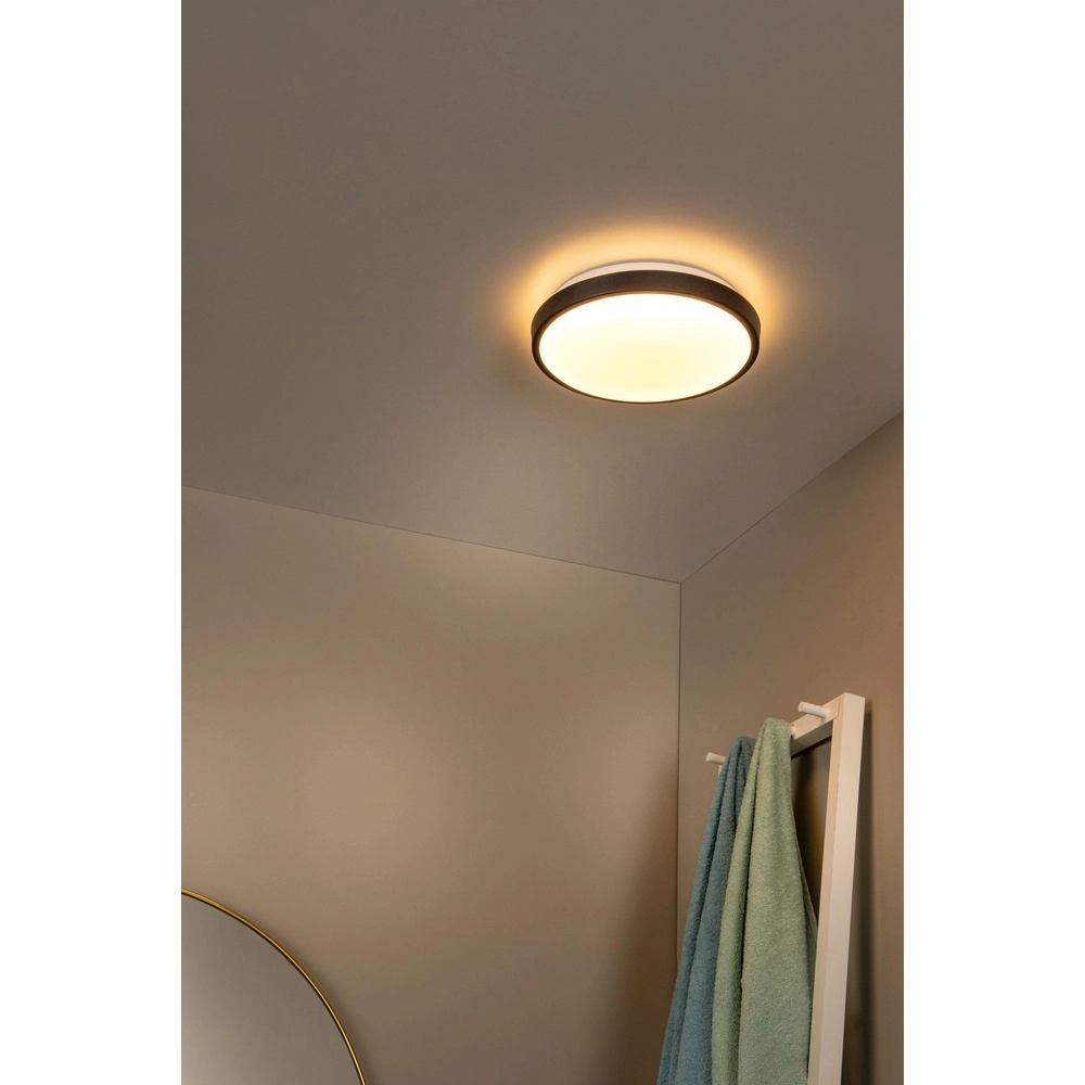 Lumière noire au plafond Dasher Ø 29,3cm IP44 pour la salle de bain Lucide 5411212792075