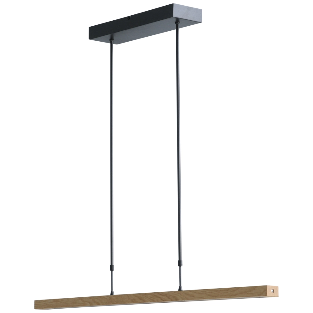 Lampe suspendue Oak nickel noir avec bois 104cm Lampe suspendue Oak nickel noir avec bois 104cm