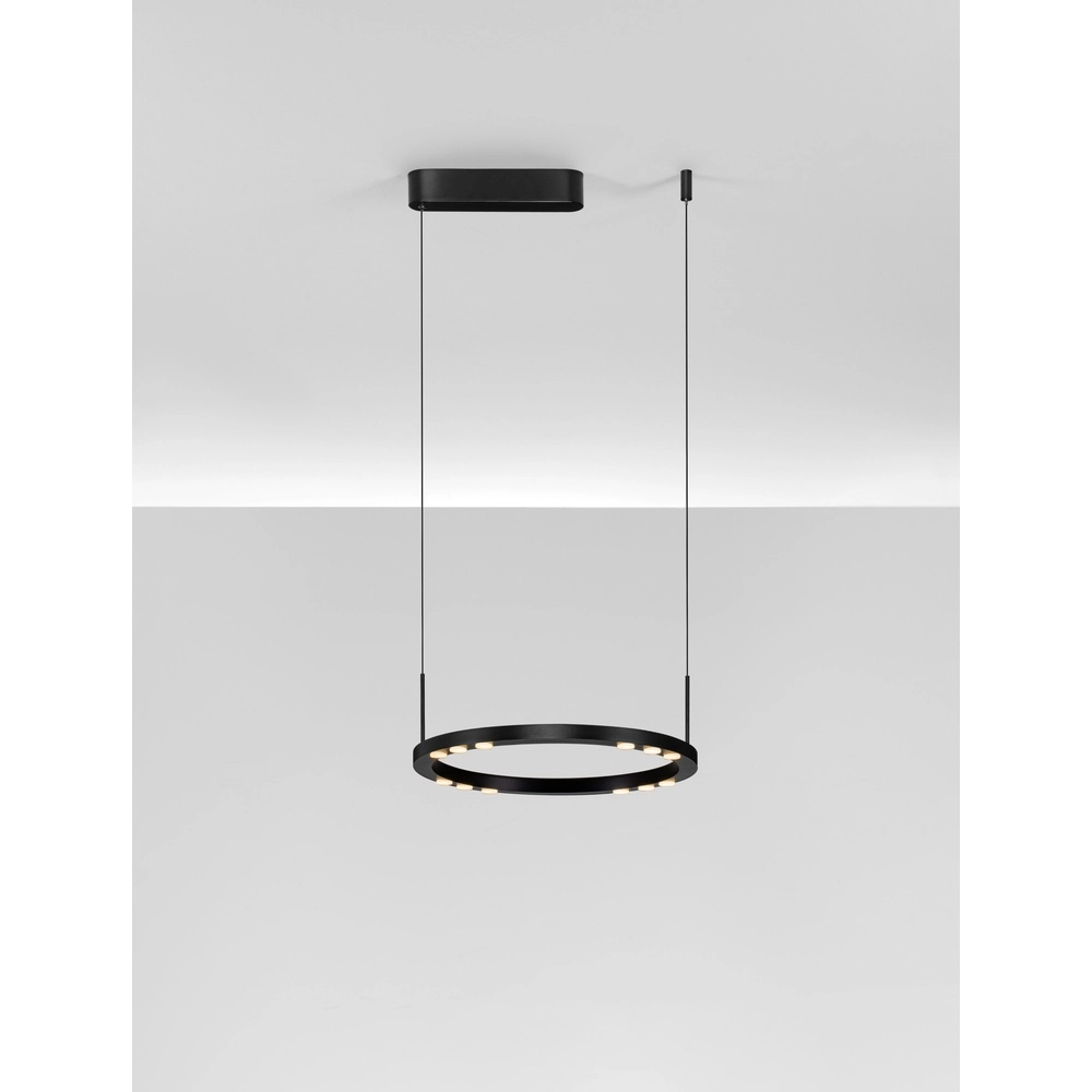 Suspension élégante Lunette noir Ø 40cm Suspension élégante Lunette noir Ø 40cm