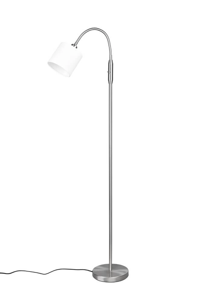 Lampadaire Tommy 130cm en acier inoxydable avec du blanc Lampadaire Tommy 130cm en acier inoxydable avec du blanc