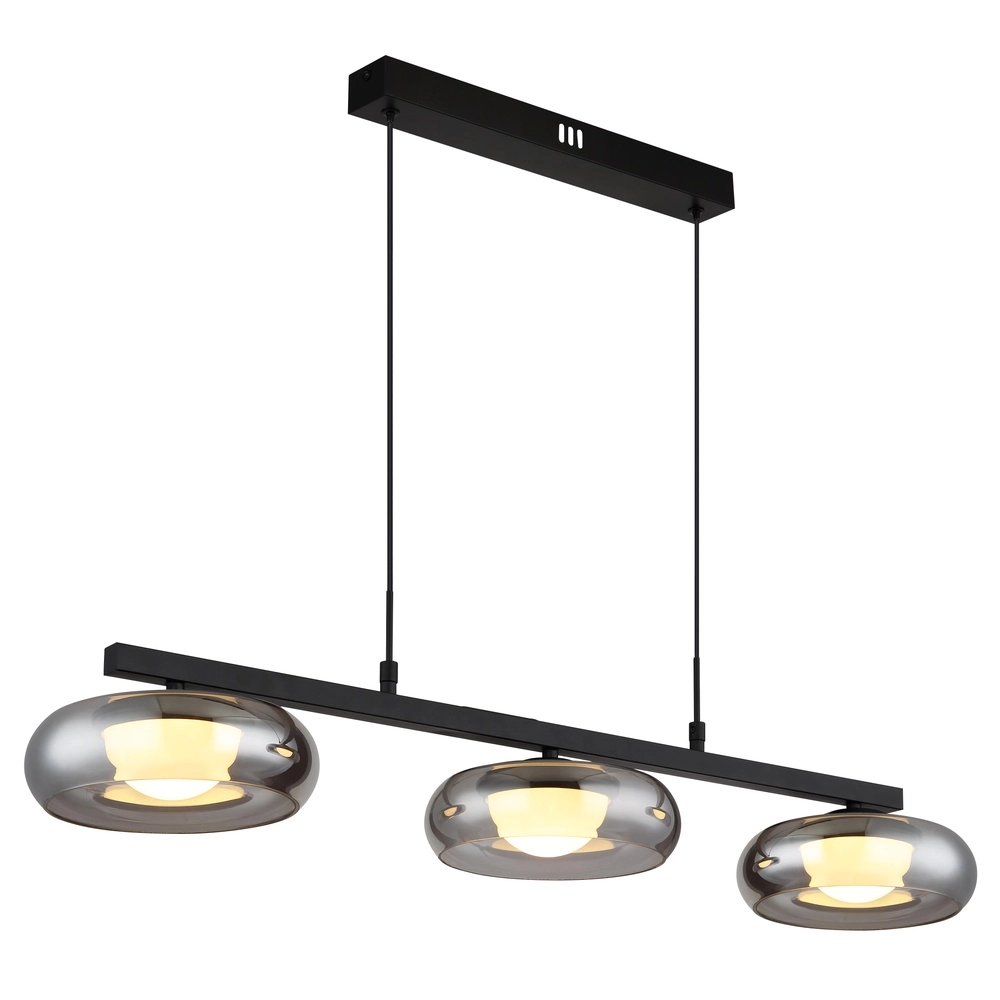 Lampe pendante de conception Carlene Noir à 3 lumières Globo 9007371566181