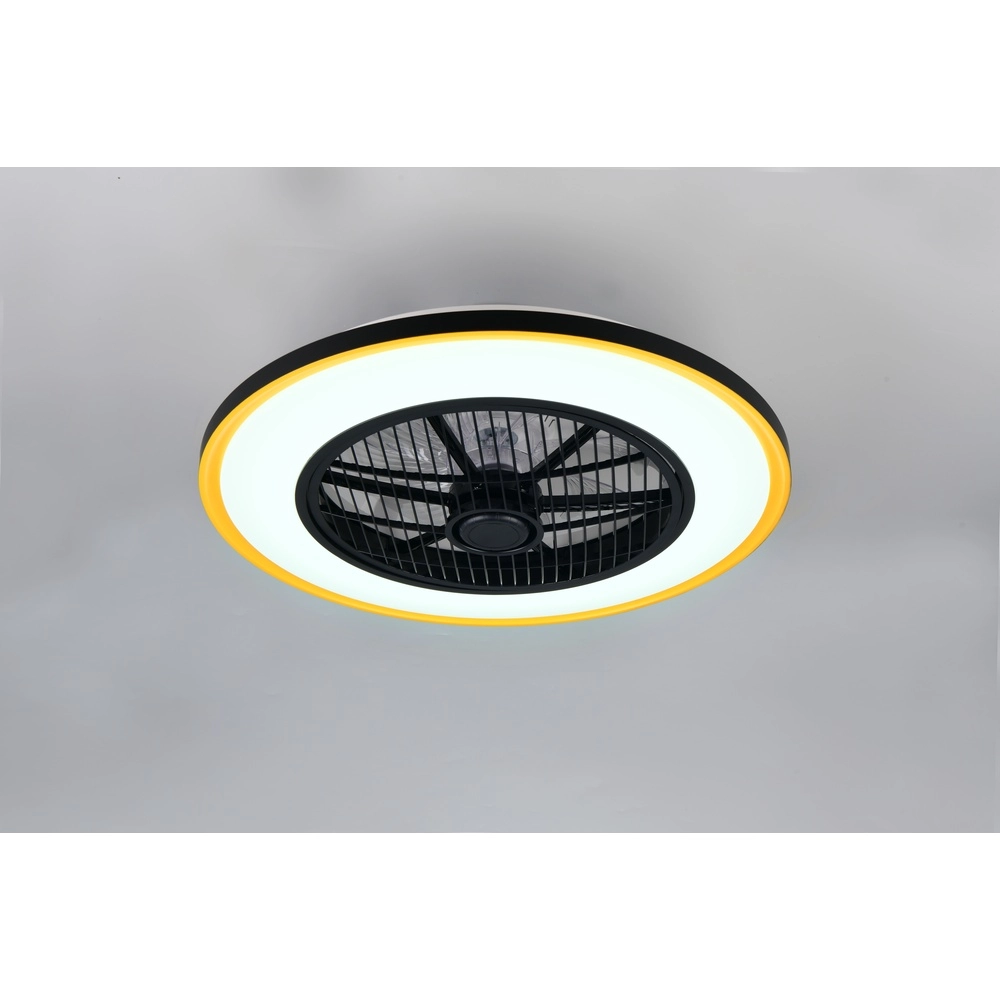 Ventilateur de plafond Varpula noir avec or Trio 4017807688597