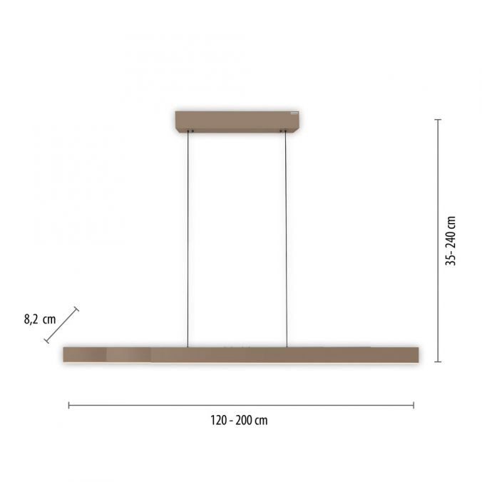 Lampe suspendue élégante Pure Moto-Rise bronze Paul Neuhaus 4012248393680