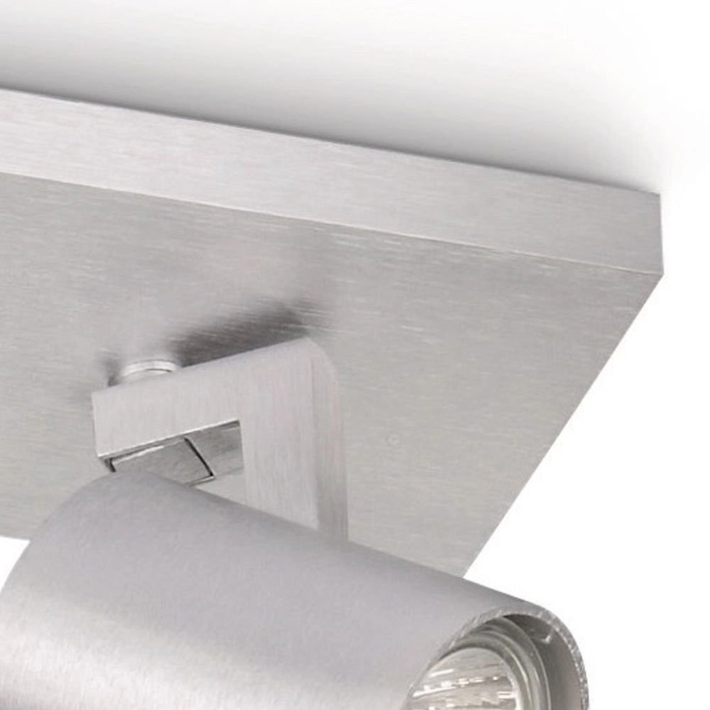 Spot de plafond My Living Runner Gris métallisé à 2 lumières Philips 8718291487951
