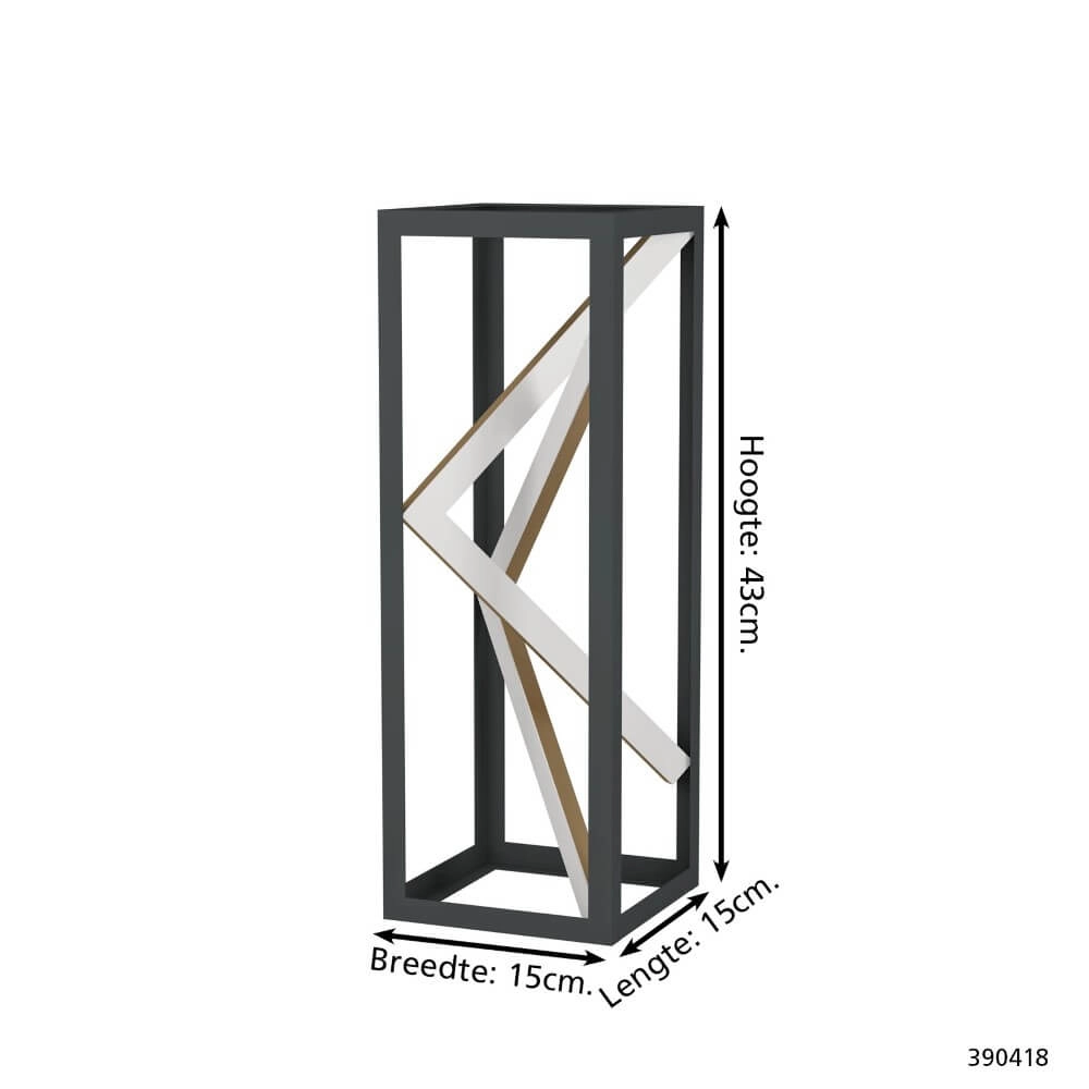 Lampe de table design Penela noir avec de l'or Stars of Light 9008606313761