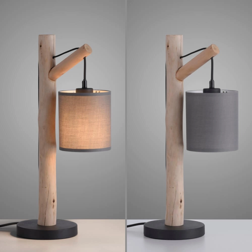 Lampe de table rurale Green Tribu taupe Just Light 4043689995188