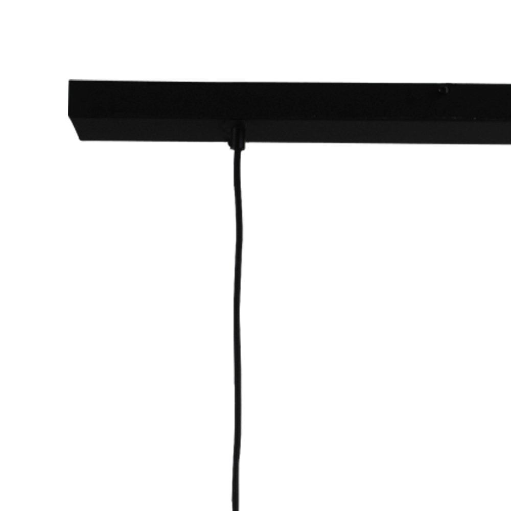 Lampe de salle à manger Lett lll 28 2 lumières noir avec verre fumé Masterlight 8718121183329