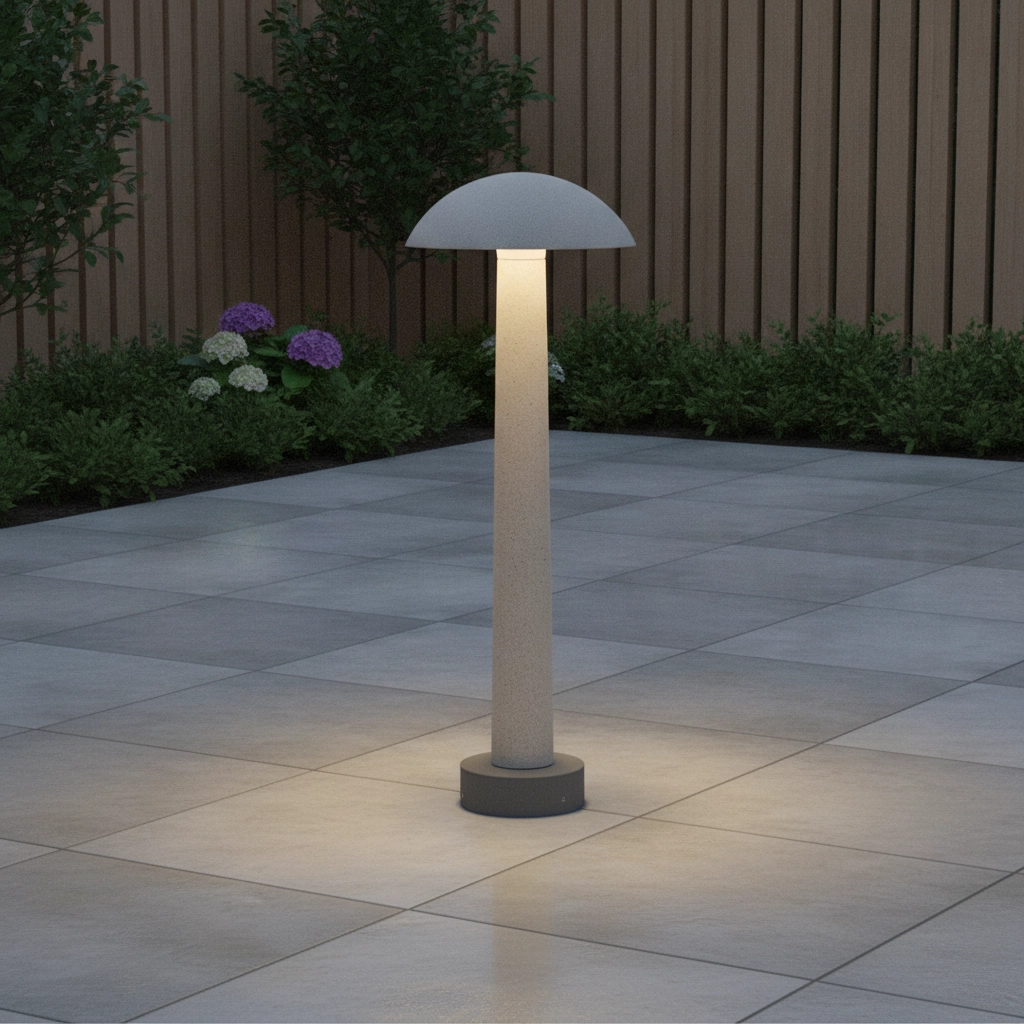 Lampe de jardin ronde Tura blanc 55cm