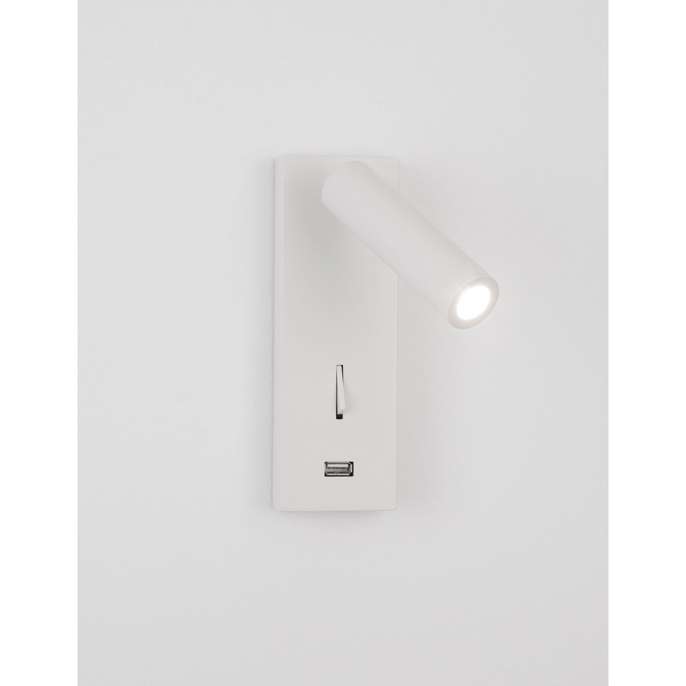 Lampe de chevet Fuse Blanc avec USB Lyora 5212017423702