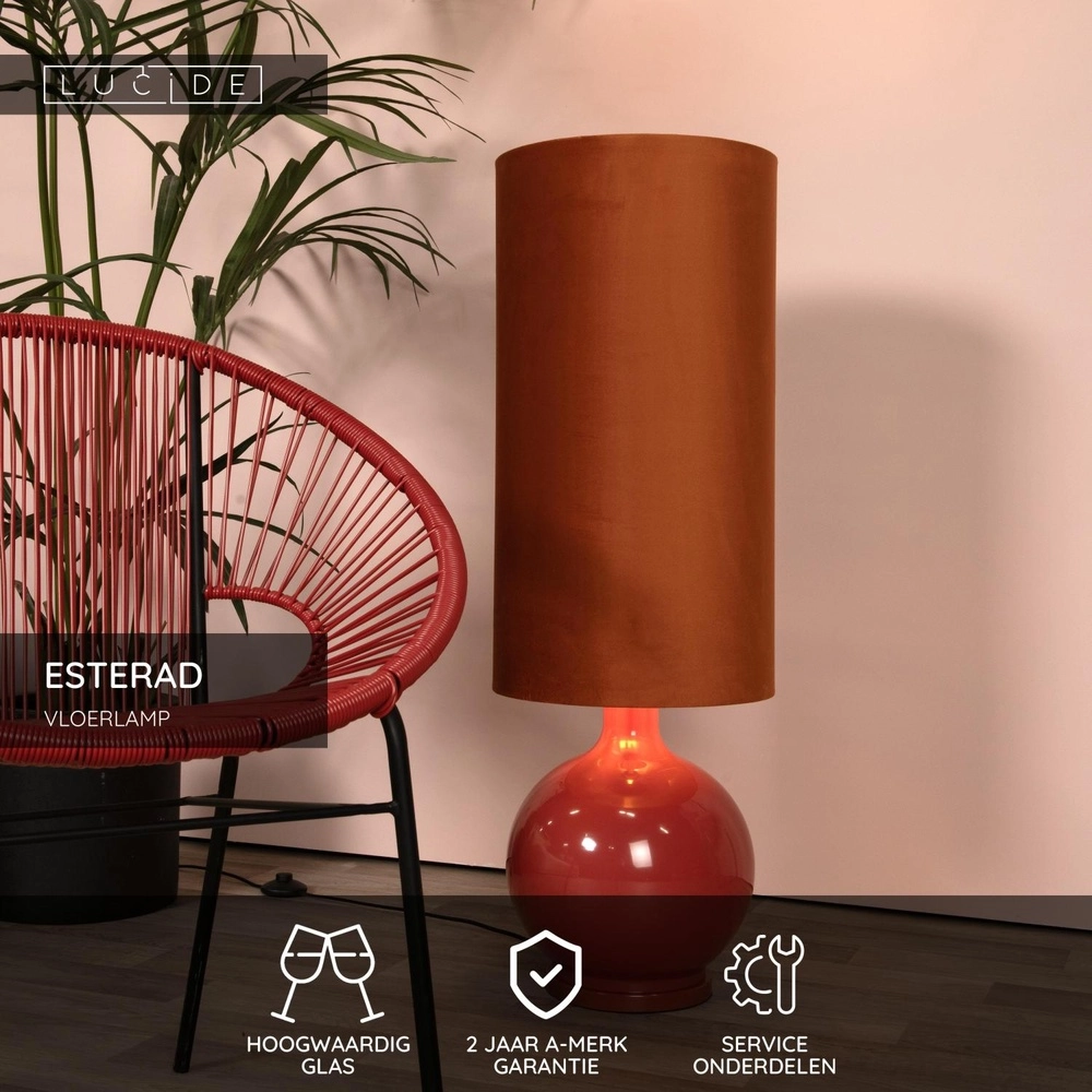Lampe de pied Esterad orange Lucide 5411212106049