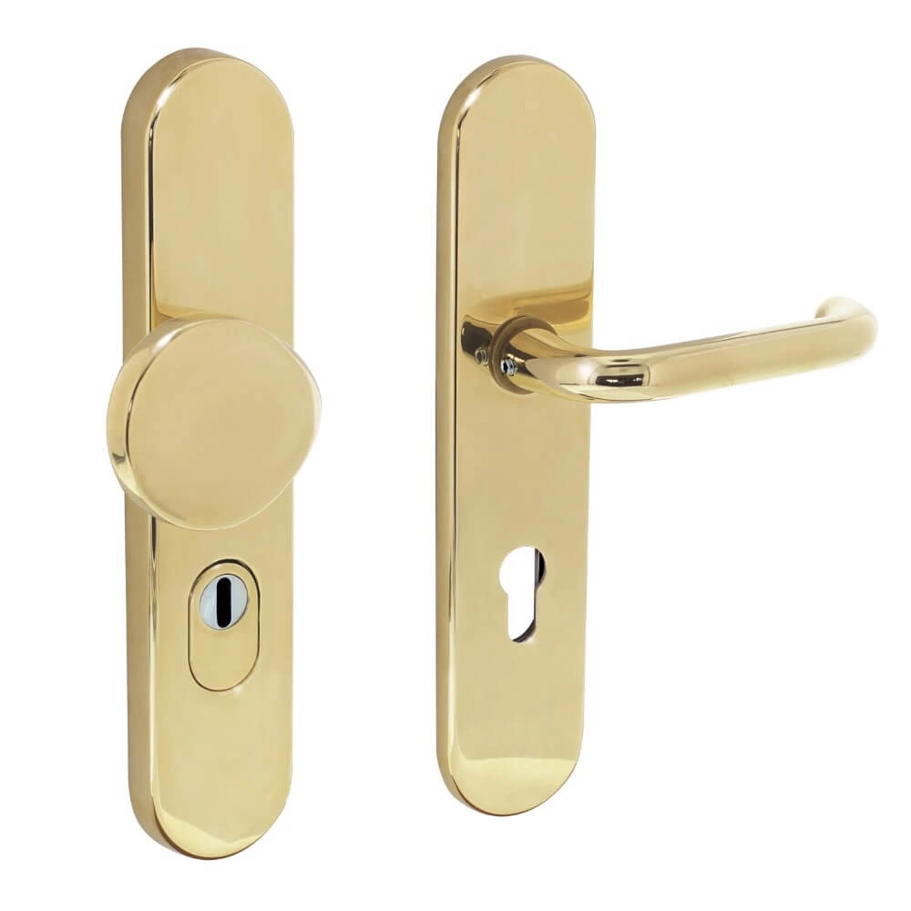 Ferrures de porte d’entrée Vurano PC72mm protection contre la traction du noyau laiton laqué