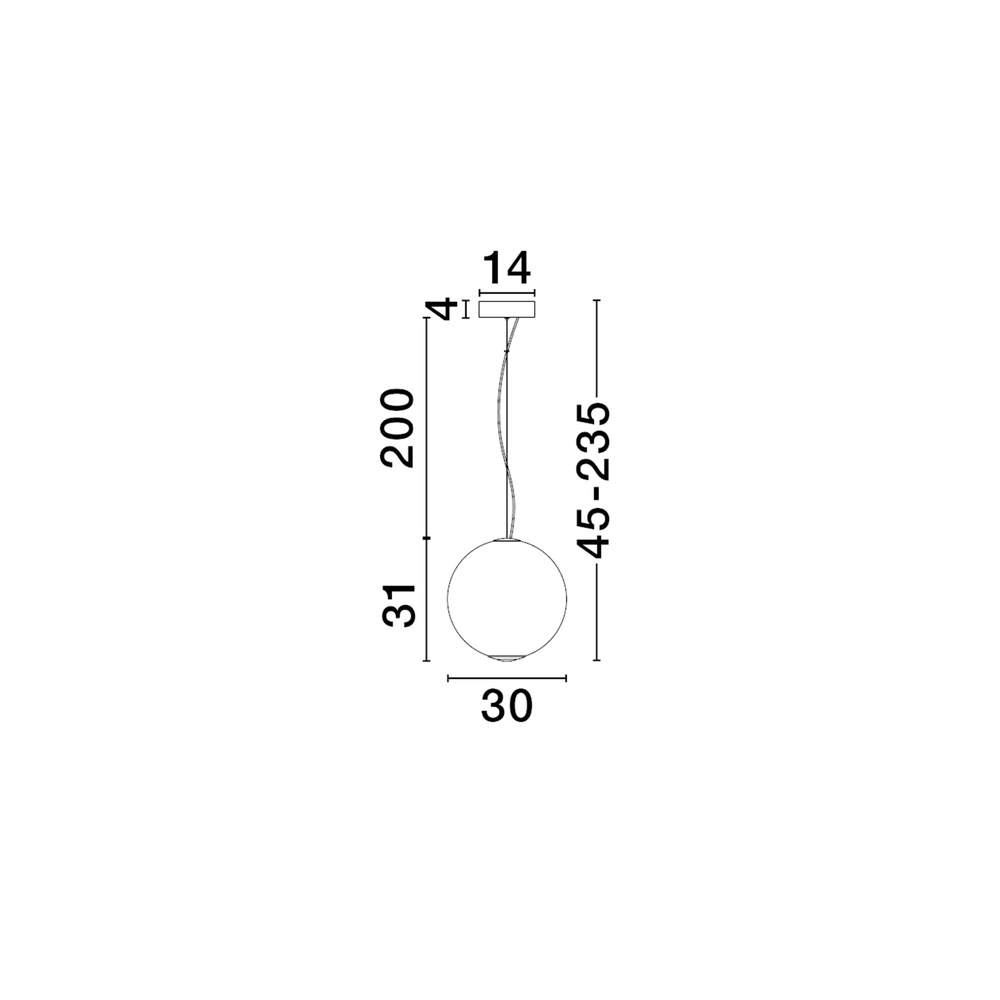 Suspension Aora verre opale convexe Lyora 5212017483805