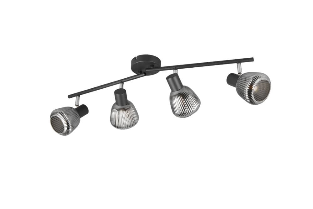 Plafonnier 4 lumières Tarifa avec verre strié Trio 4017807615852