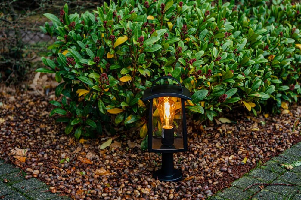 Jolie lampe de jardin Kelsey noir S Lutec 6939412079424