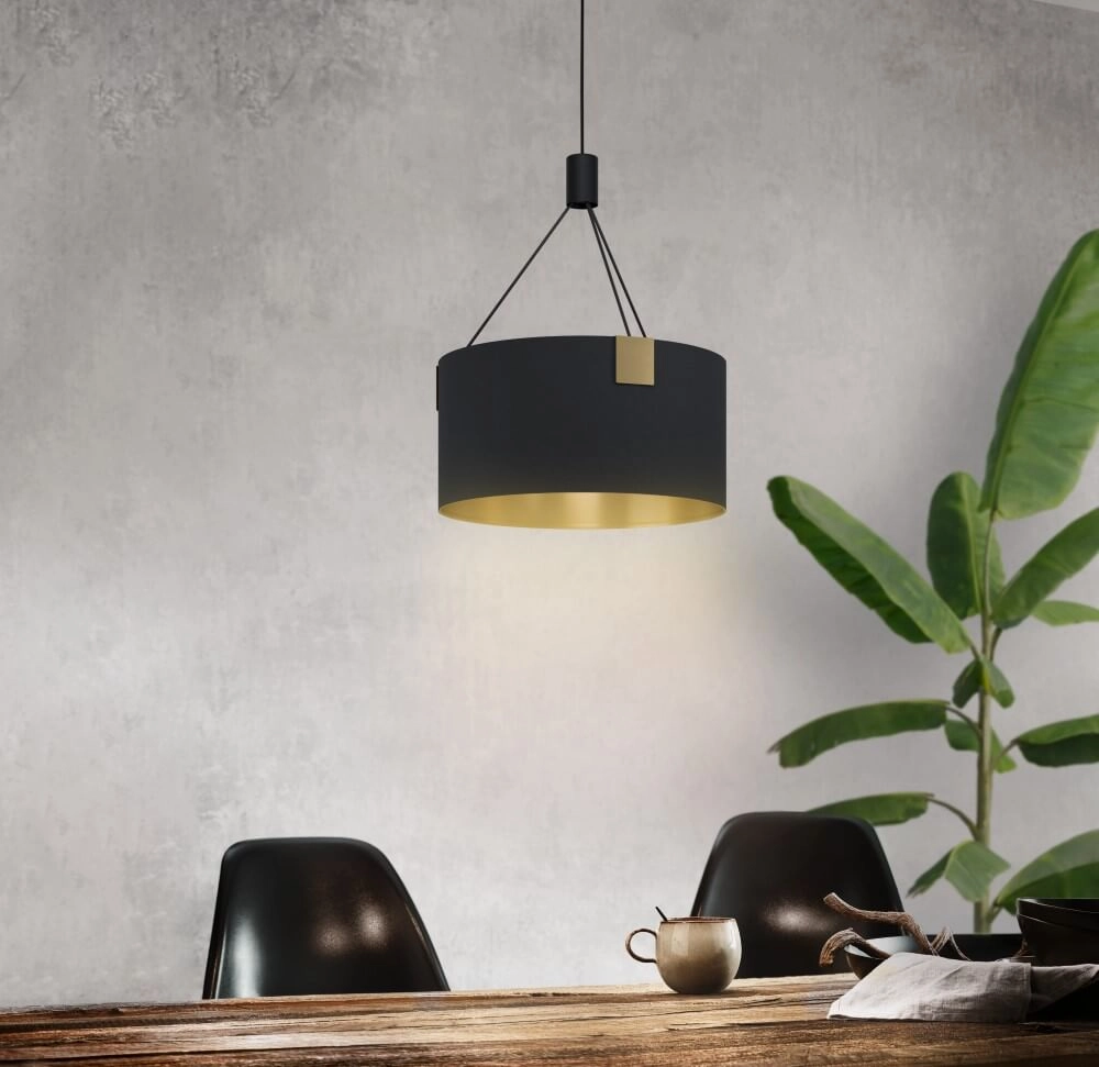 Lampe suspendue Tortola 1 Ø 45cm - noir avec or Stars of Light 9002759399641