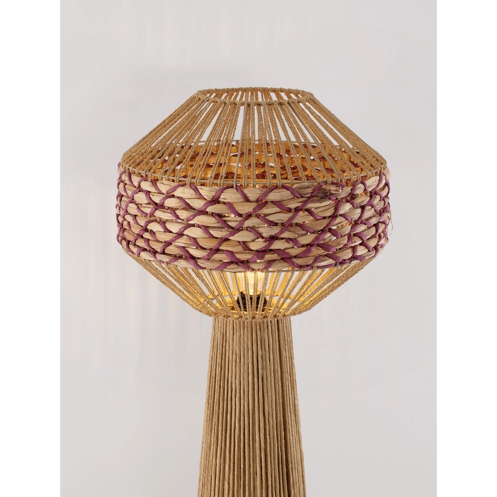 Lampadaire Mapi Ø 42cm rouge avec marron Lyora 5212017477347