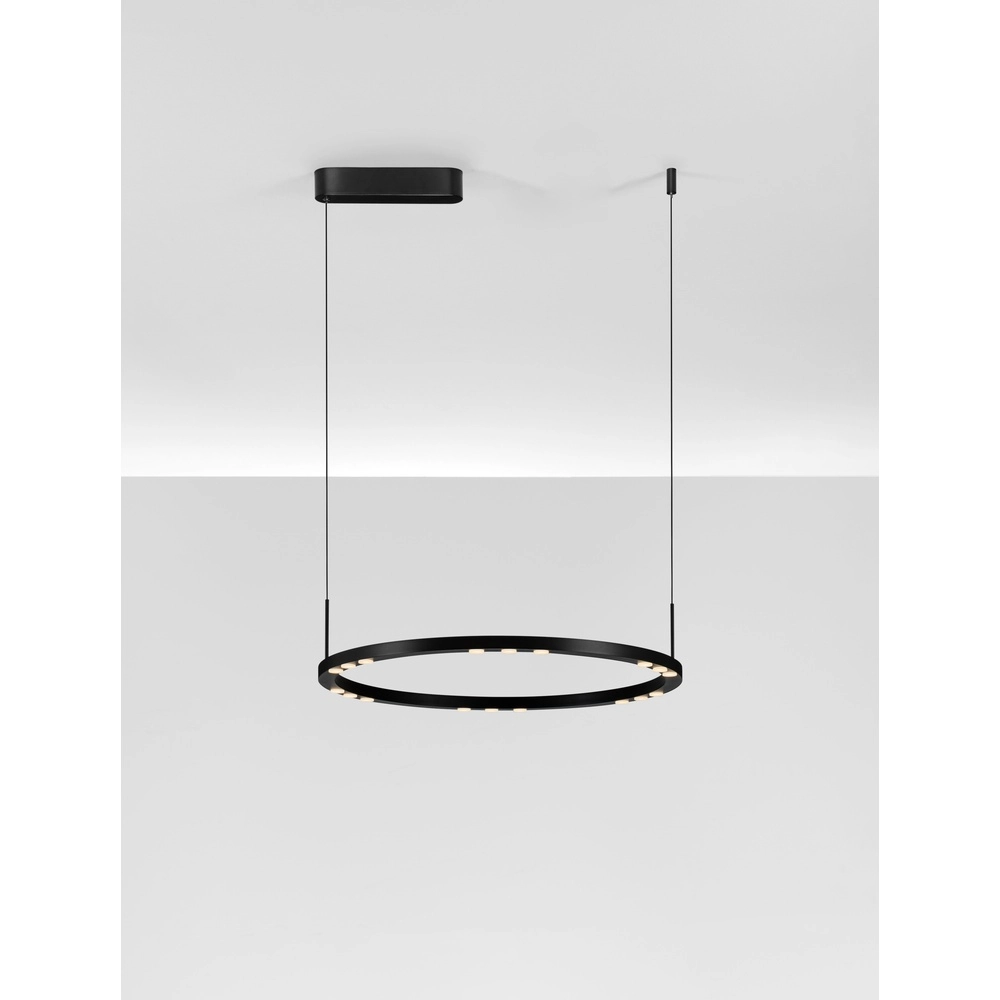 Suspension élégante Lunette noir Ø 660cm Lyora 5212017465191