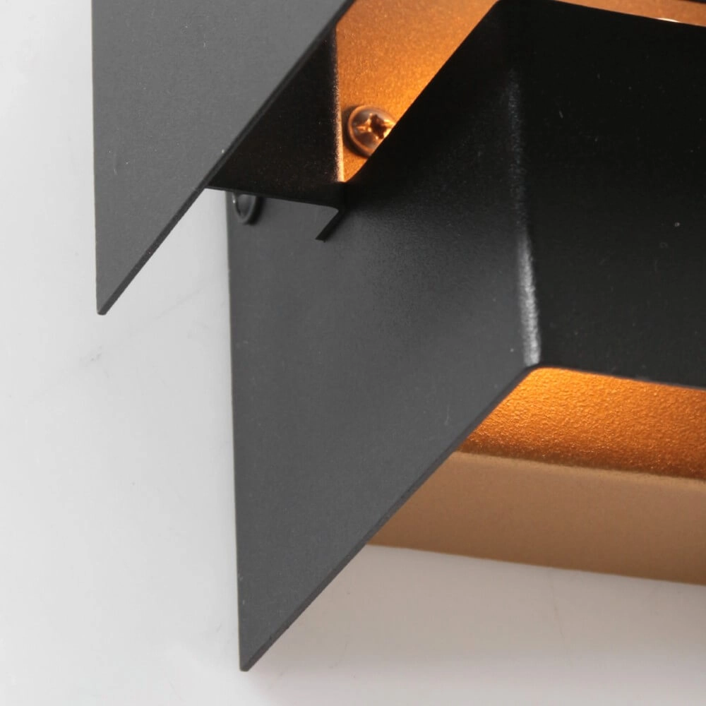 Spot mural noir Muro carré Steinhauer 8712746152708