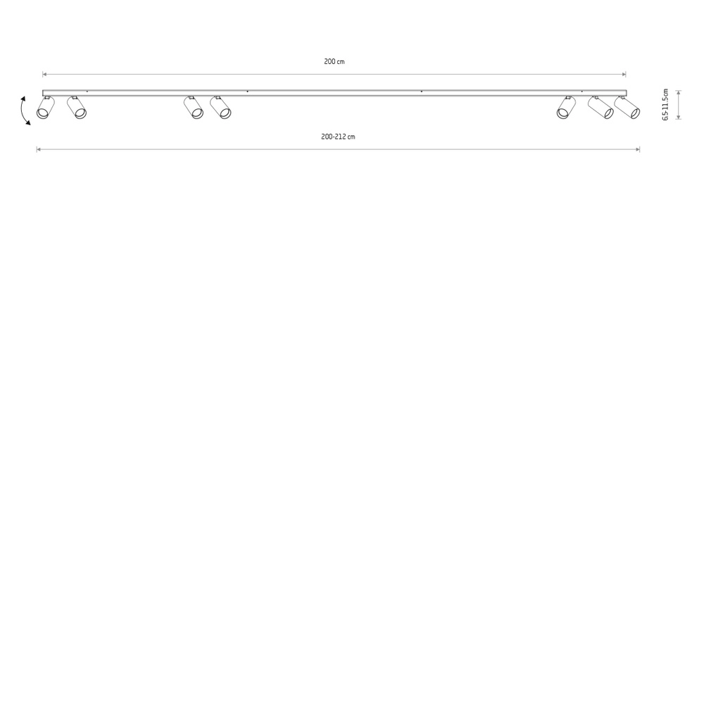 Spot monté en surface 7x GU10 Fourty Blanc Lyora 5903139114363