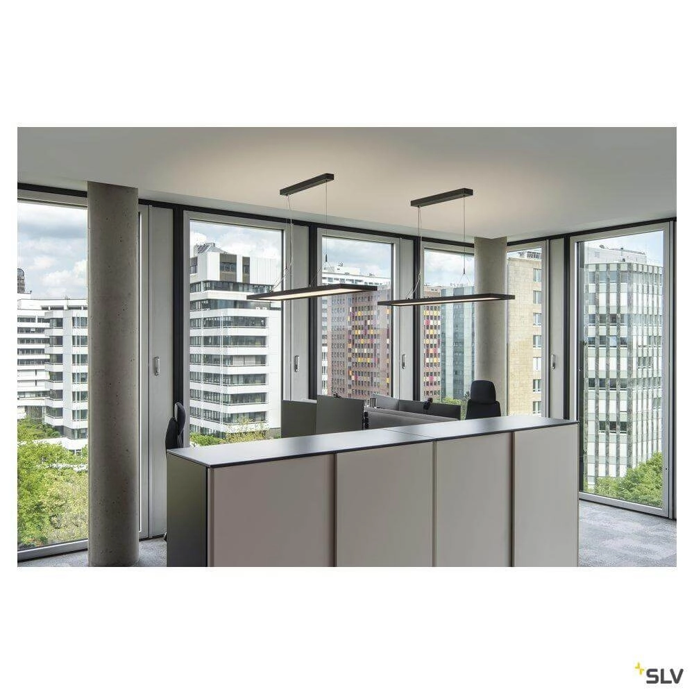 Lampe suspendue de bureau LED Worklight Dali 57w - 4000K - 120cm noir SLV 4024163254595
