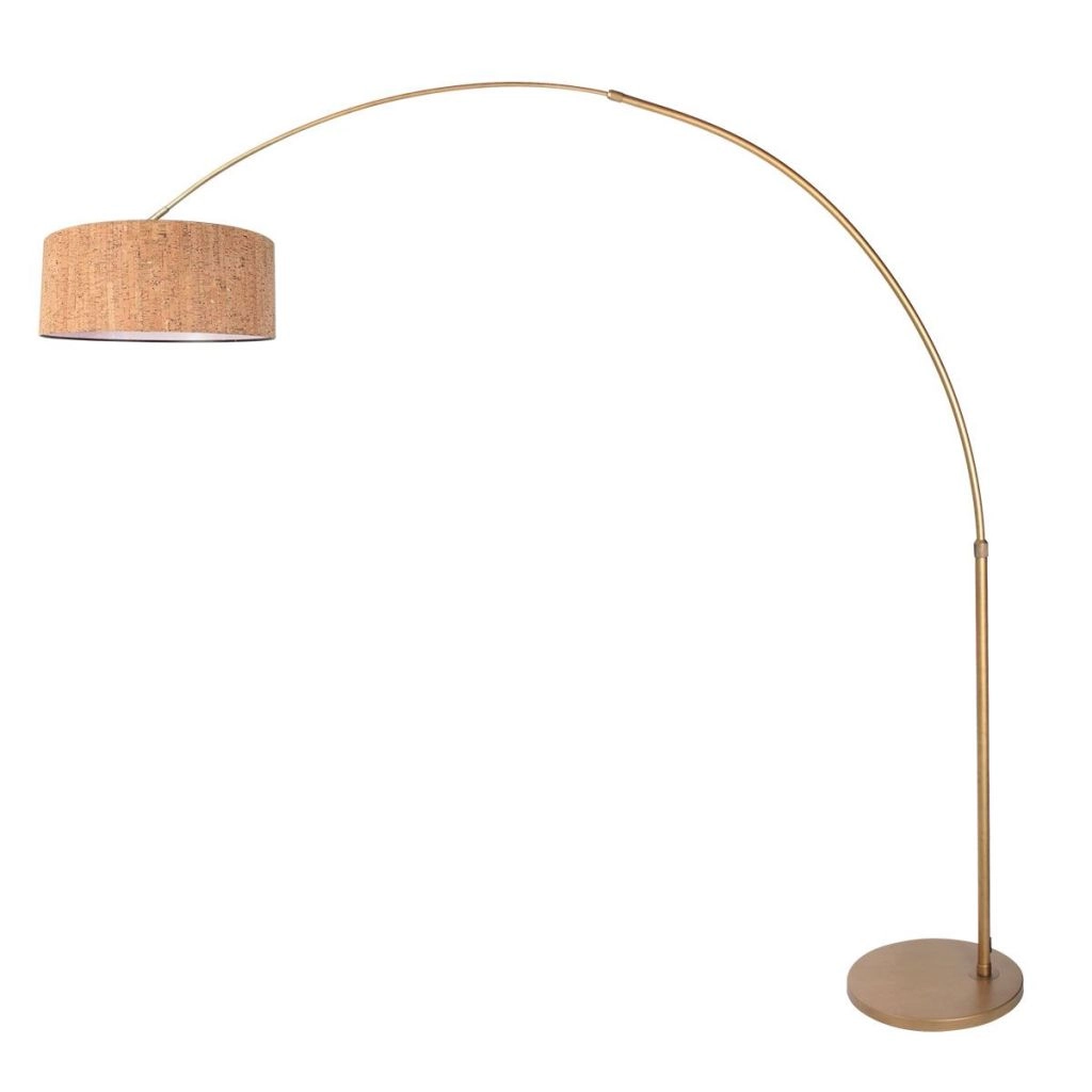 Lampe sur pied en bronze Sparkled Light avec un chapeau en liège de 50 cm Ø Steinhauer 8712746180381