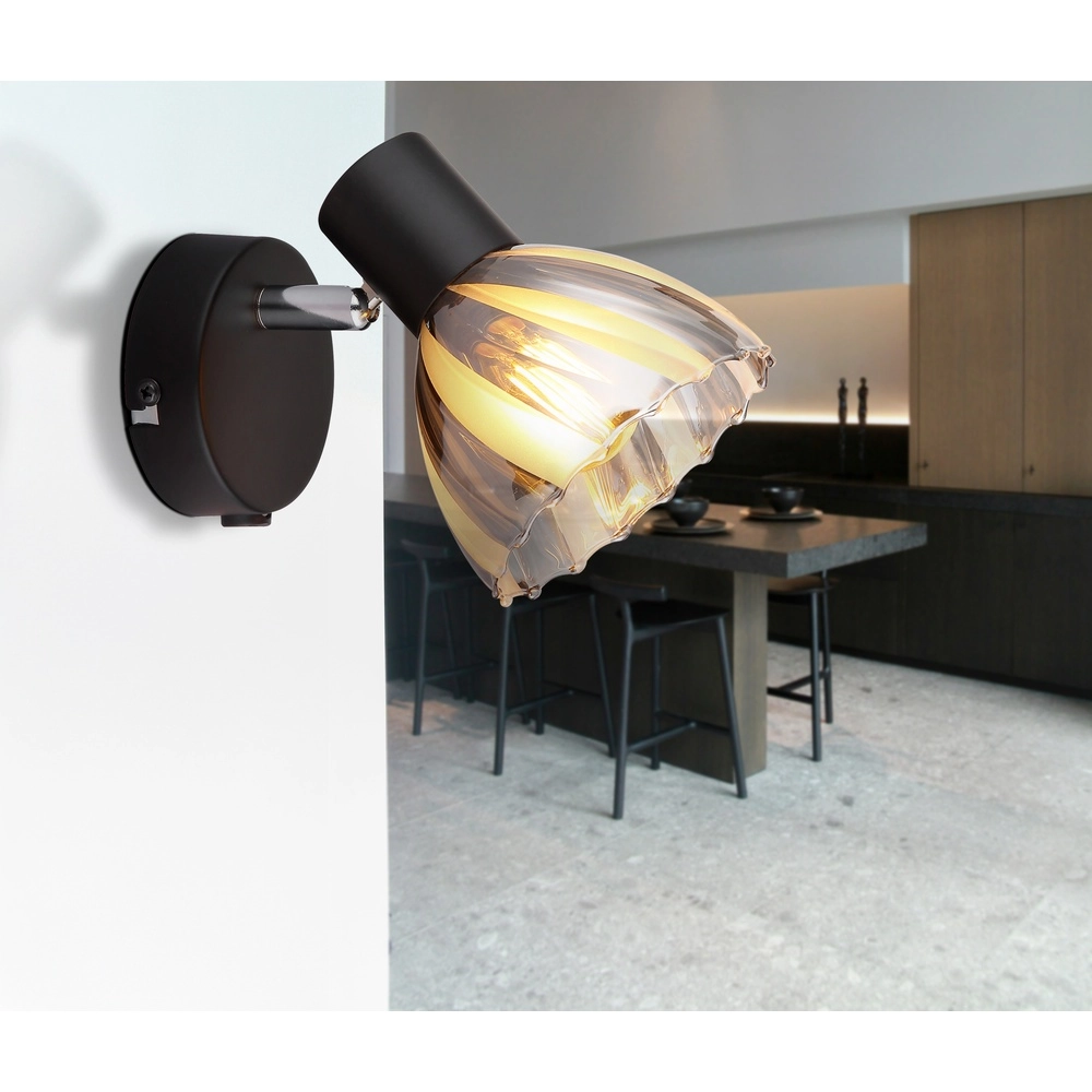 Lampe murale Zachery Noir Globo 9007371528493