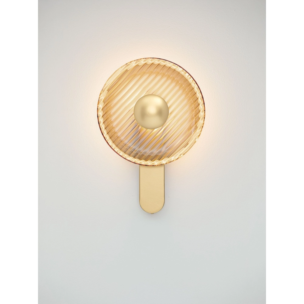 Lampe murale de conception Lavina or avec verre ambré Ø 25cm Lyora 5212063501393