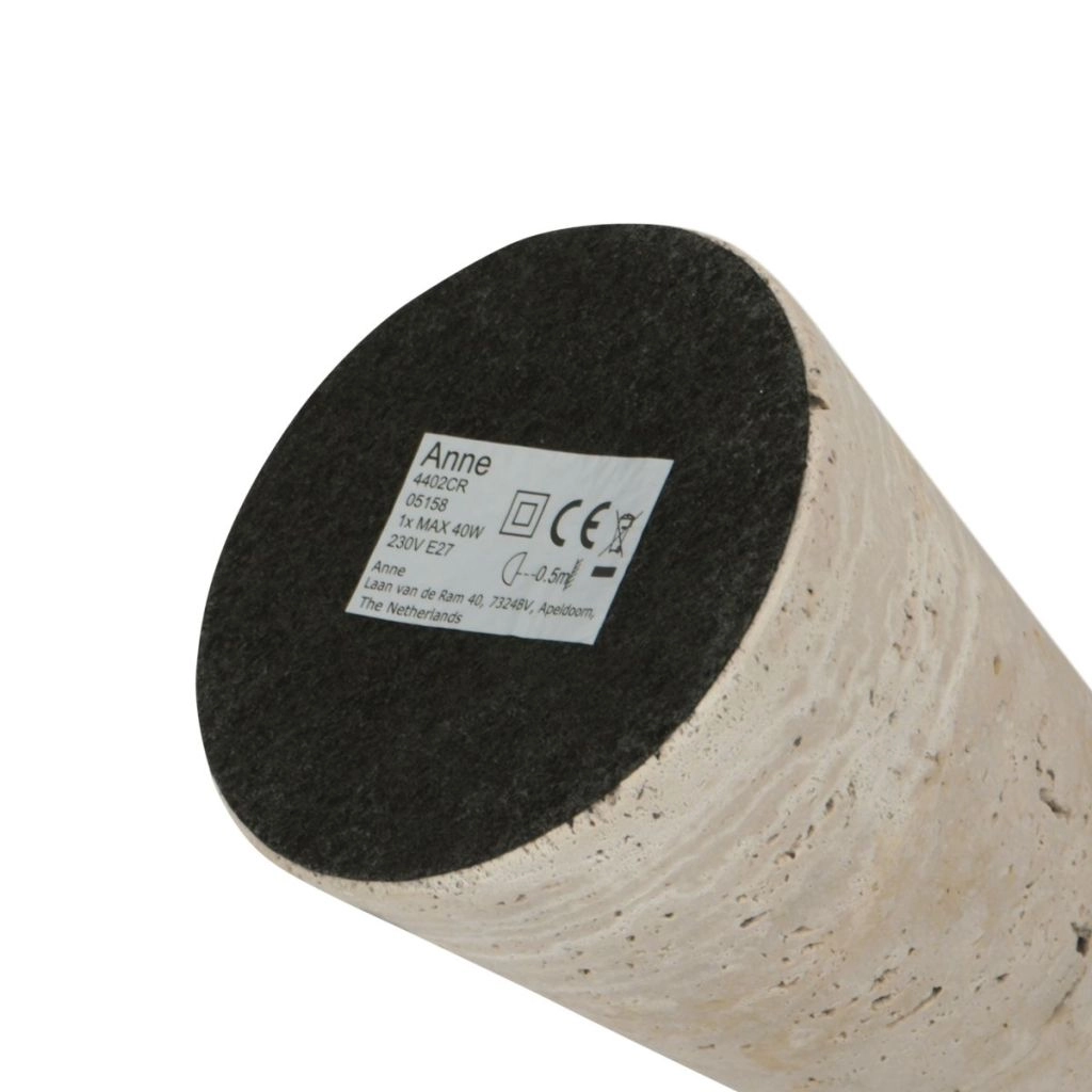 Pierre de lampe de table Travino avec une teinte blanche Ø20cm Steinhauer 8712746183528