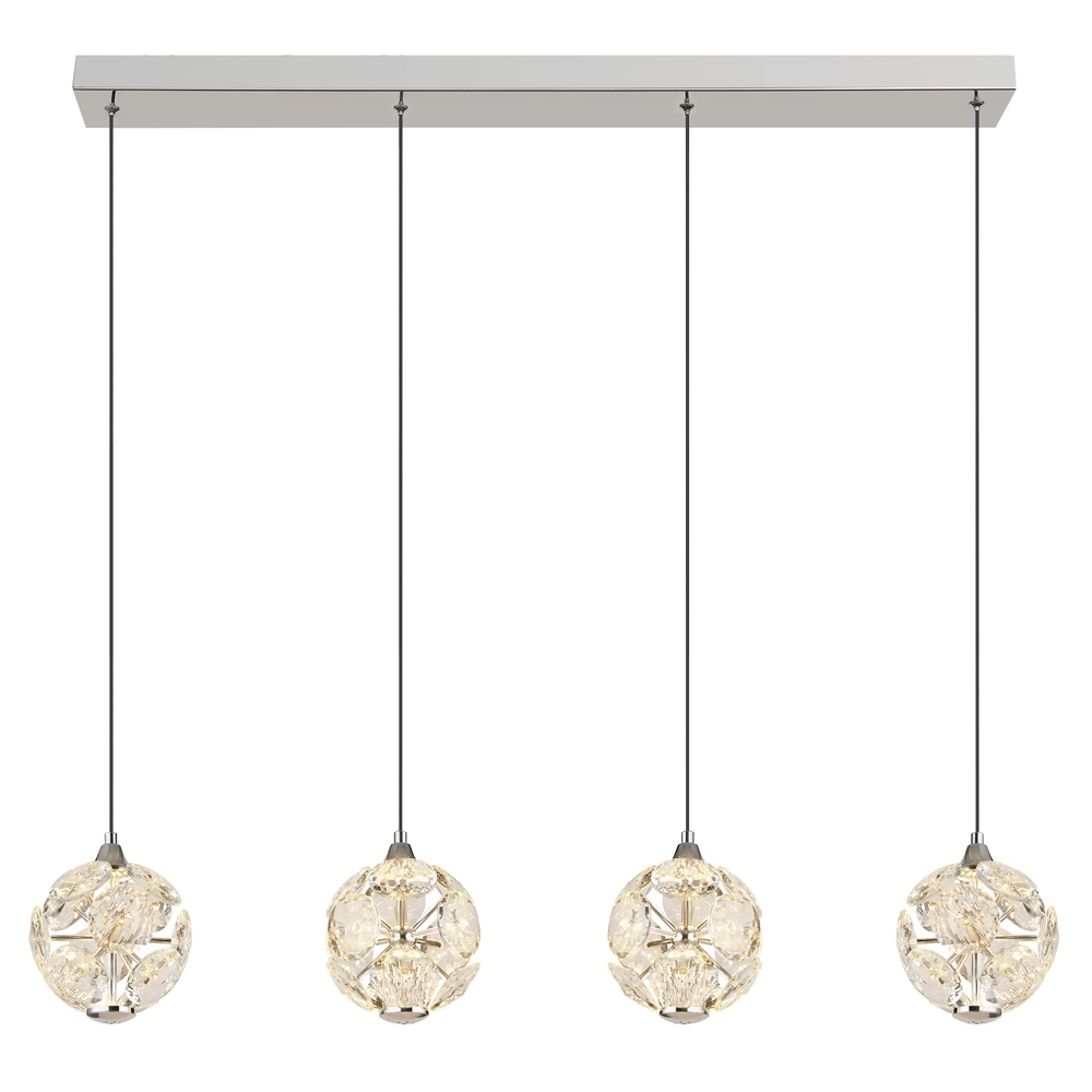 Lampe suspendue à 4 lumières Virina Chrome Globo 9007371481255