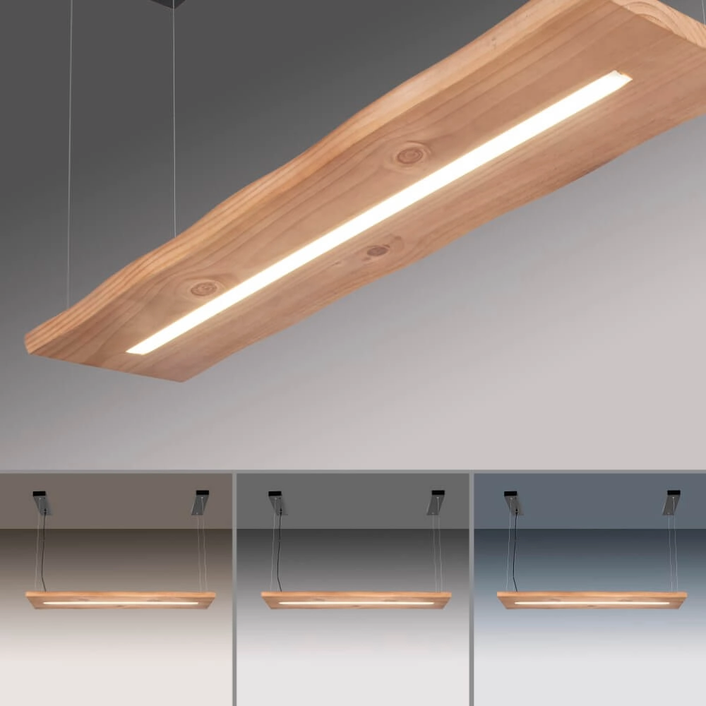 Lampe suspendue Palma bois Paul Neuhaus 4012248358924