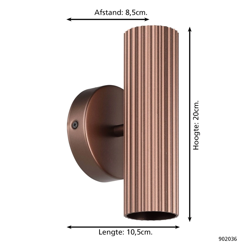 Spot monté en surface Portillo Haut et Bas Bronze Eglo 9008606360574