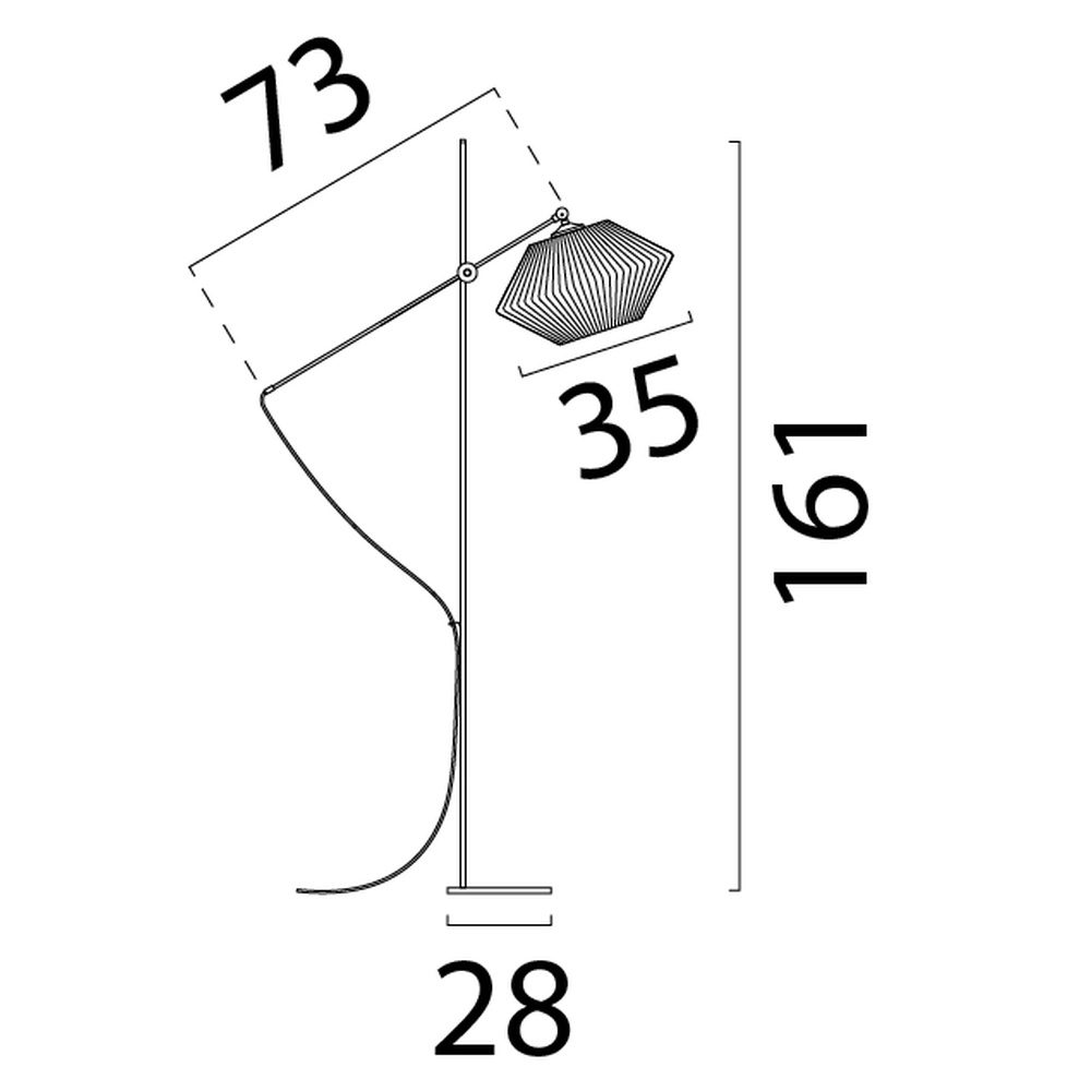 Lampe de pied réglable Bicono avec un bonnet en corde Ø35cm Masterlight 8718121352824