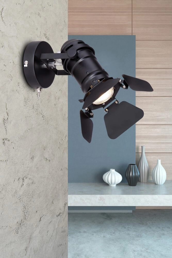 Spot mural noir Egon Globo 9007371386659