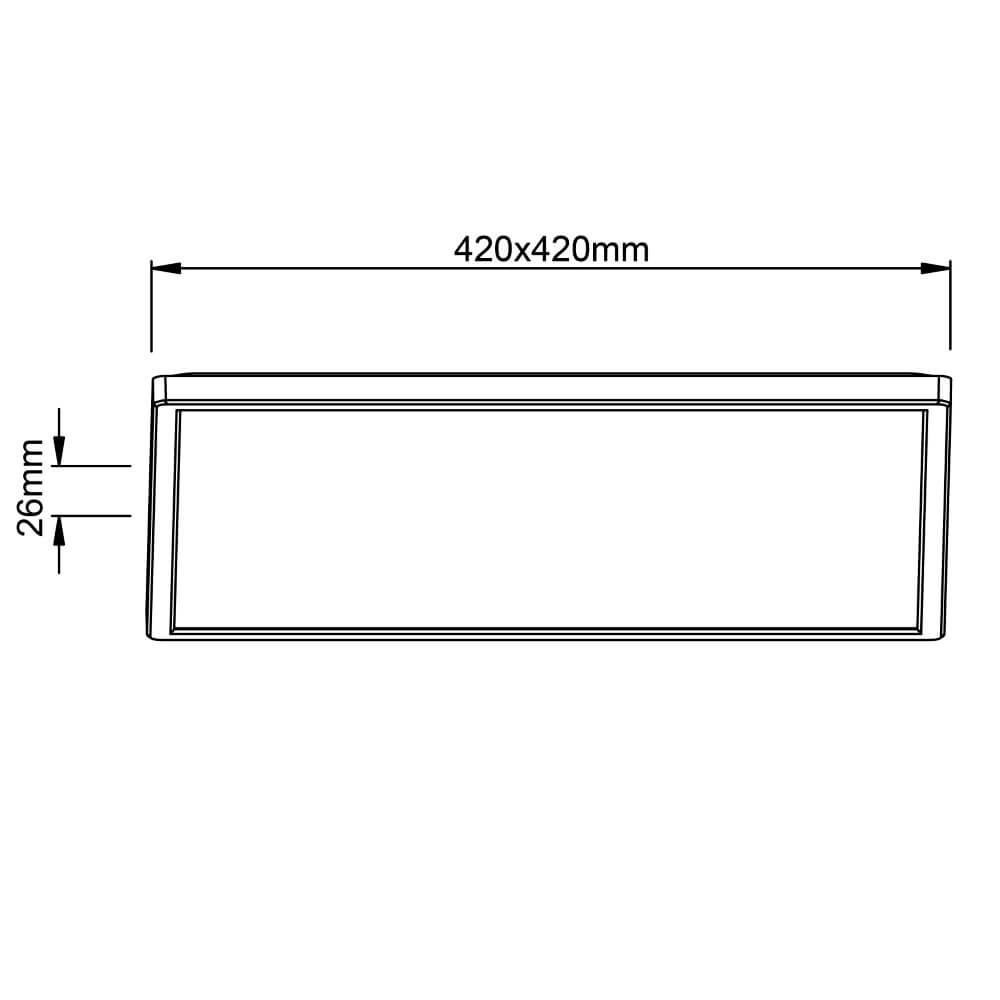Plafonnier Milton 42x42cm blanc Brilliant 4004353413643