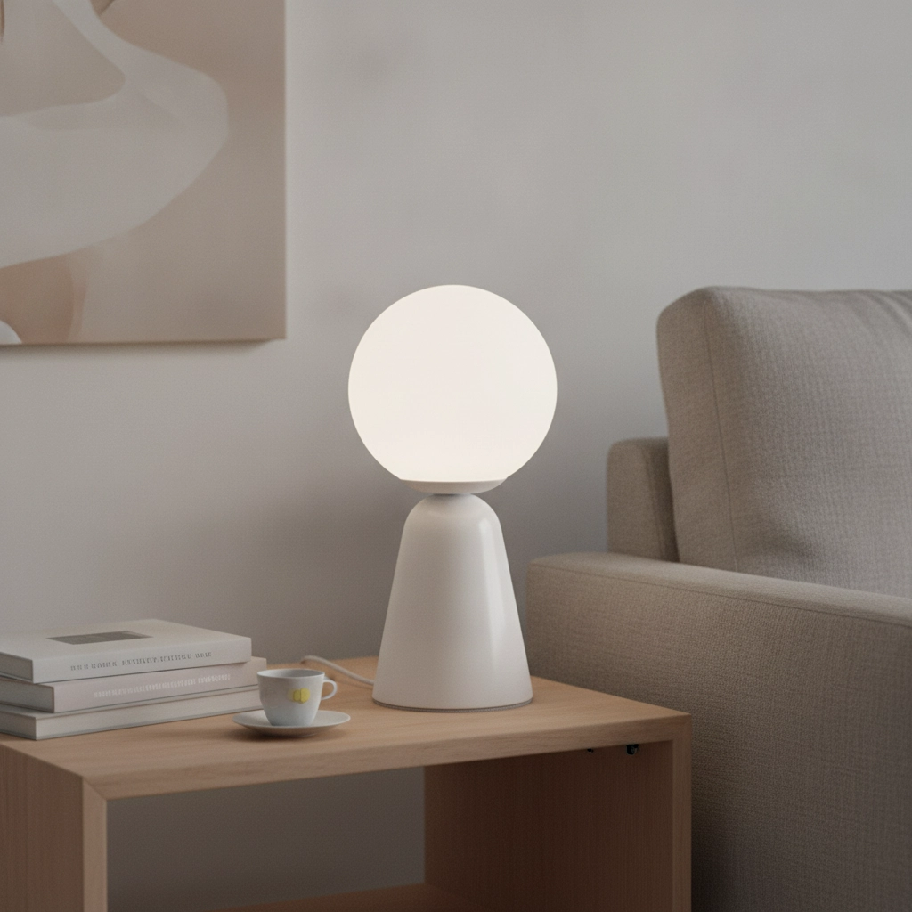 Lampe de table design Zero blanc