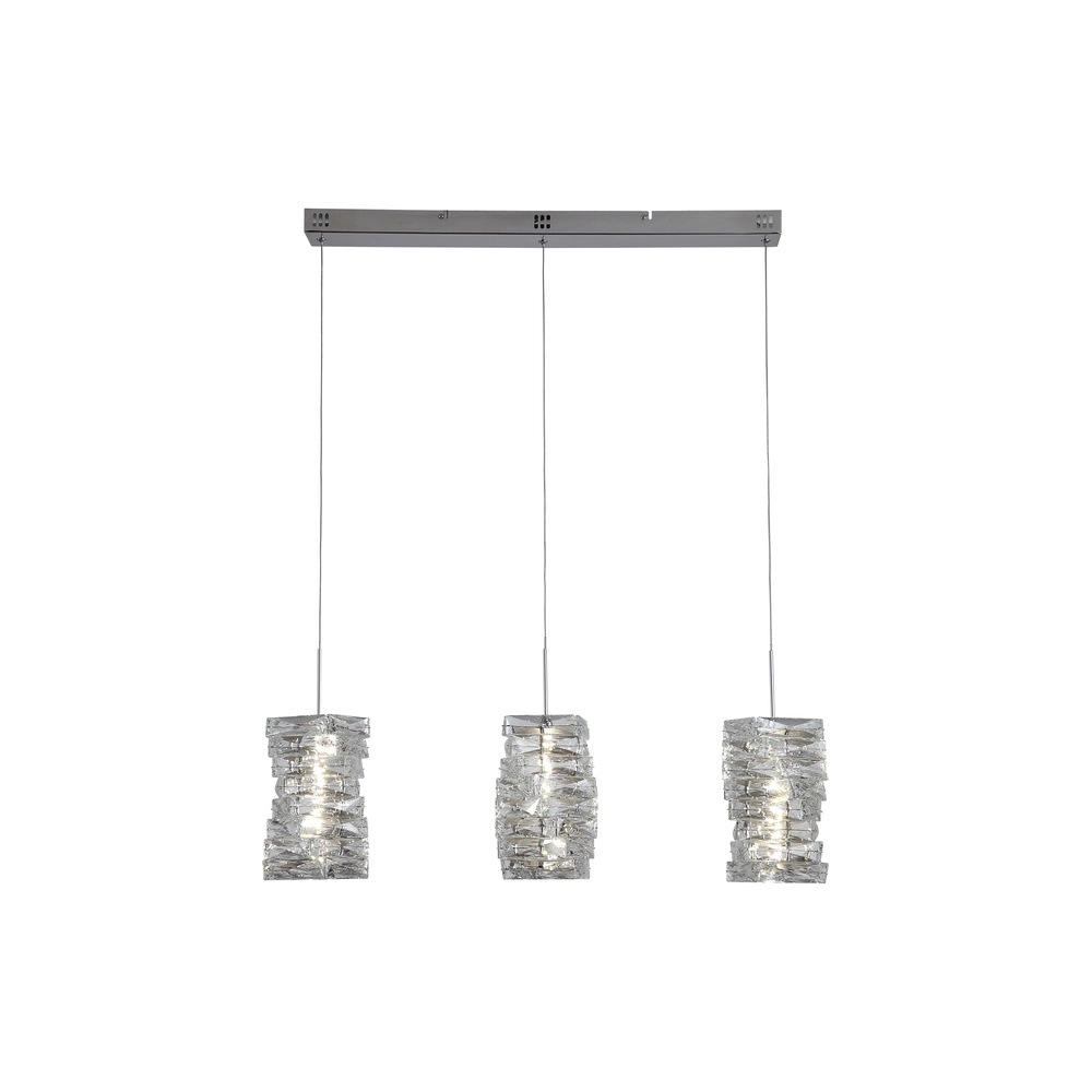 Suspension Modena Chrome 3 lumières