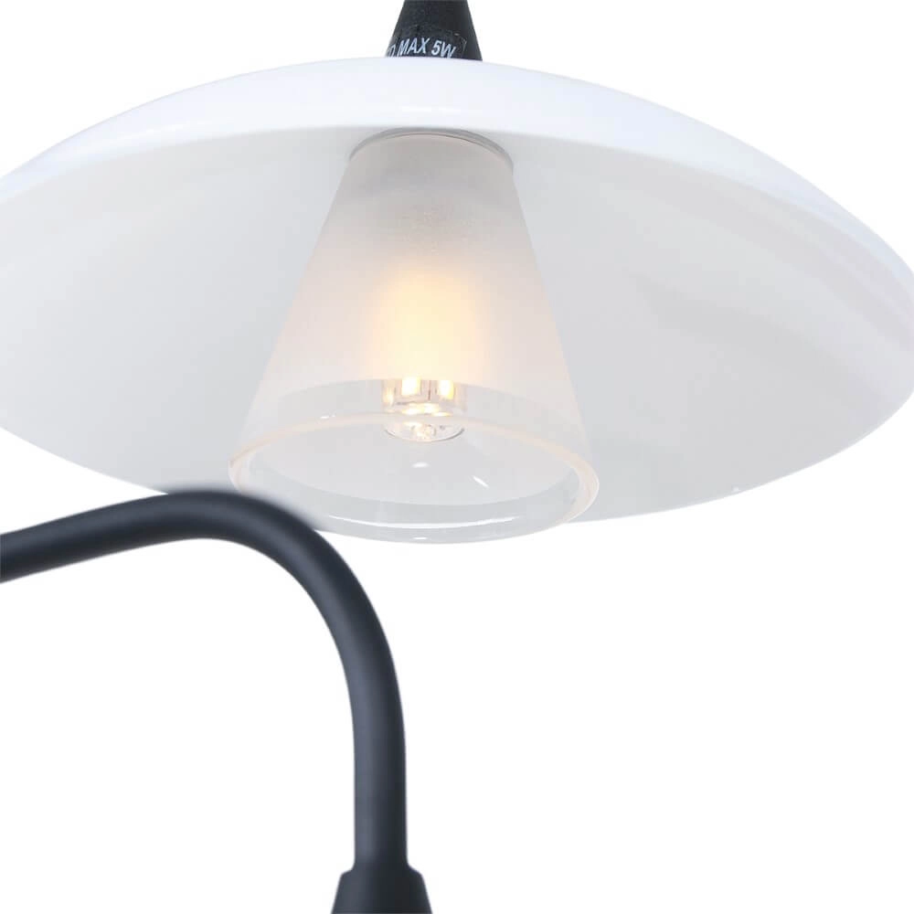 Lampe de lecture Tallerken 3 lumières noir avec blanc Steinhauer 8712746133608