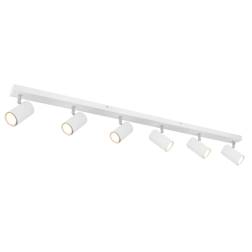 Lampe de plafond à 6 lumières Robby Blanc