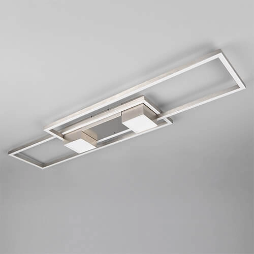 Plafonnier LED 100x28 Albany acier inoxydable Trio 4017807610284