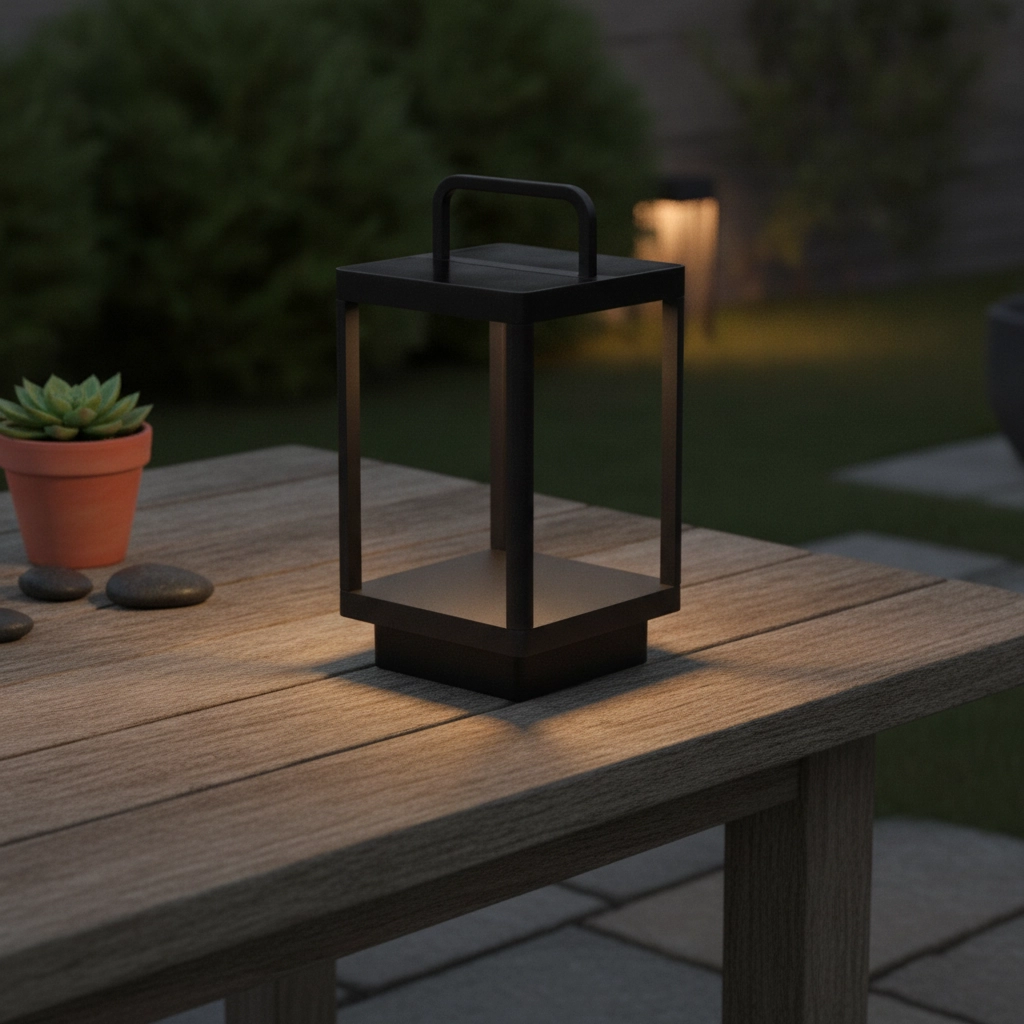 Lampe de table solaire Bali 35cm anthracite