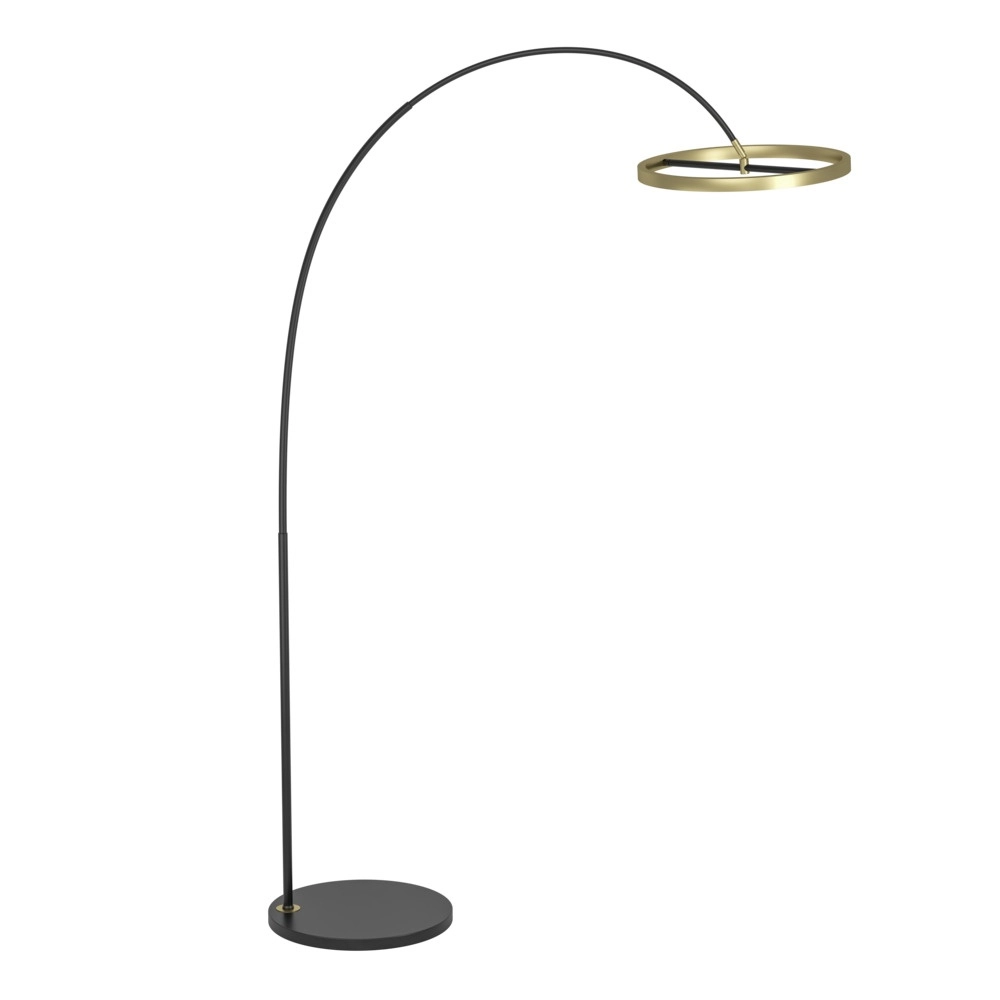 Lampadaire design Brest noir avec or Lampadaire design Brest noir avec or