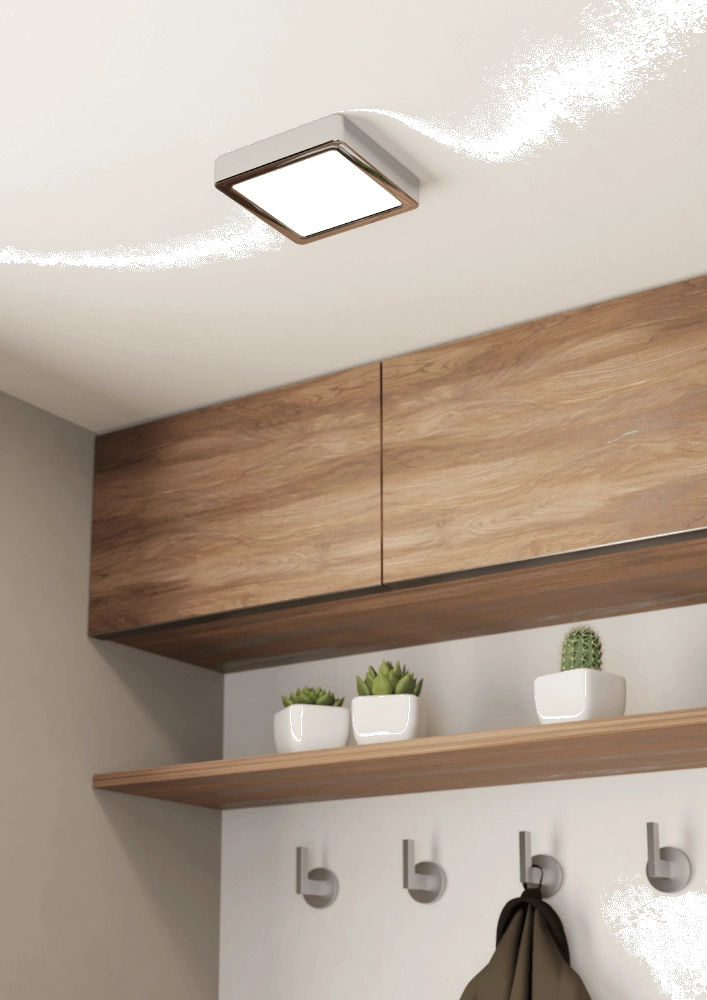 Lampe de salle de bain Fueva 5 IP44 - Chromé - 16cm Eglo 9008606245321