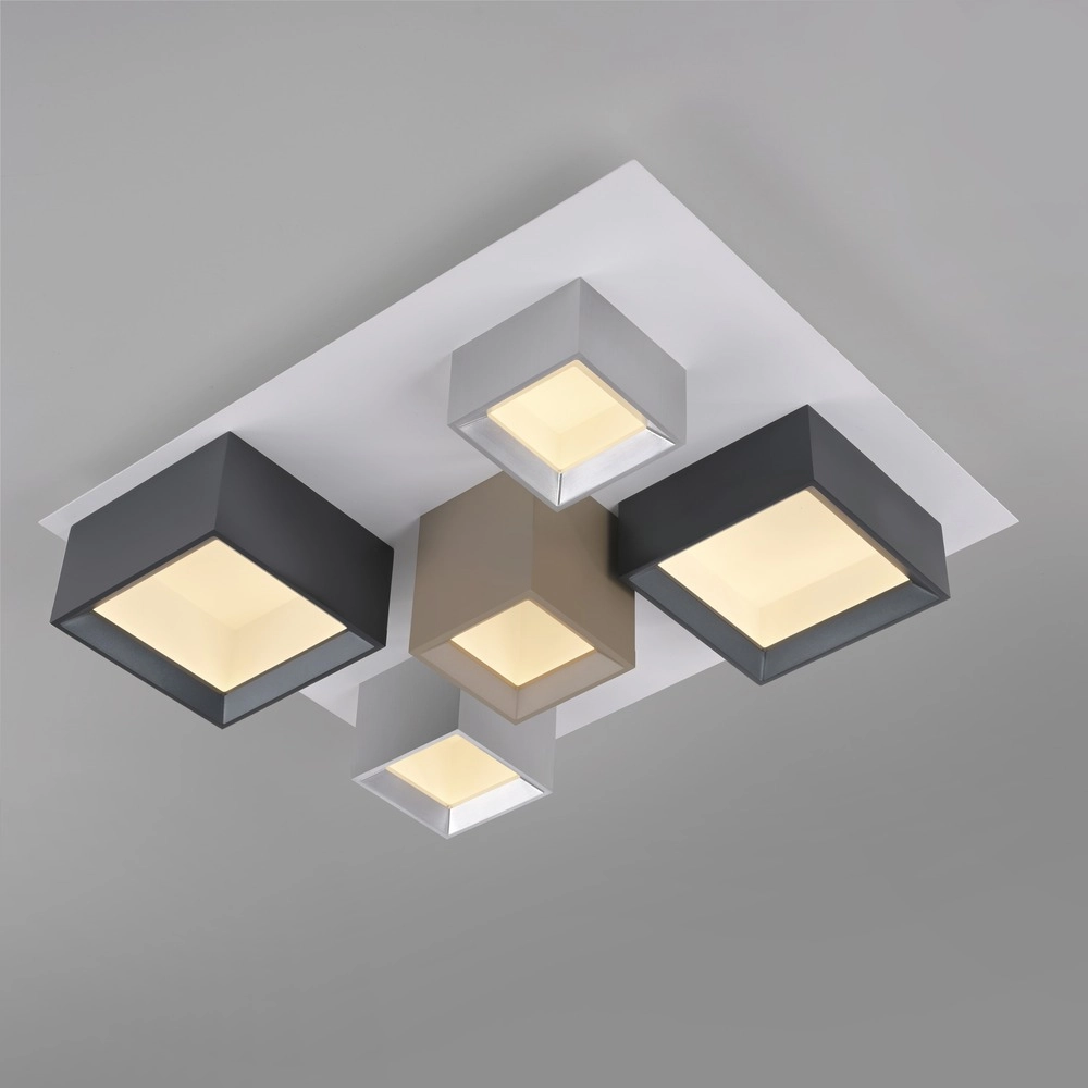 Lumière LED de plafond Pure Manhattan 5 lumières Paul Neuhaus 4012248396889