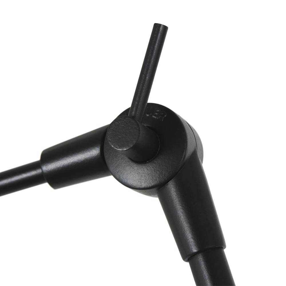 Applique murale Prestige Chic noir avec abat-jour en bambou Steinhauer 8712746172935