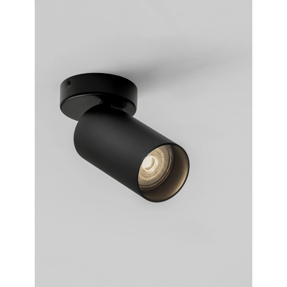 Spot de plafond Oso noir Ø 7cm Lyora 5212017465047