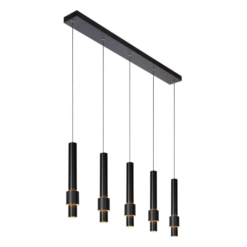 Lampe suspendue élégante Margary Noir à 5 lumières Lucide 5411212241917